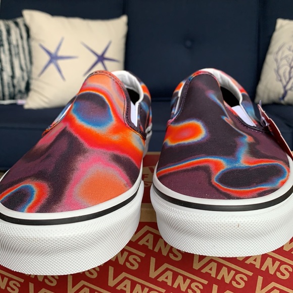VANS CLASSIC SLIP ON DARK AURA MULTI/TRUE WHITE WM - Picture 13 of 16